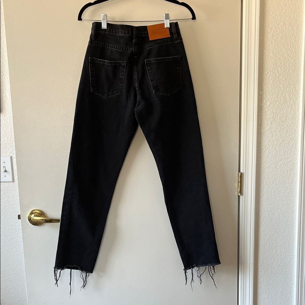 Princess Polly Black Straight Leg Jeans - Picture 3 of 5